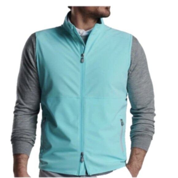 NWT Peter Millar Turquoise Flex Adapt Full-Zip Vest, No club logos LG MSRP $220 - Picture 6 of 9